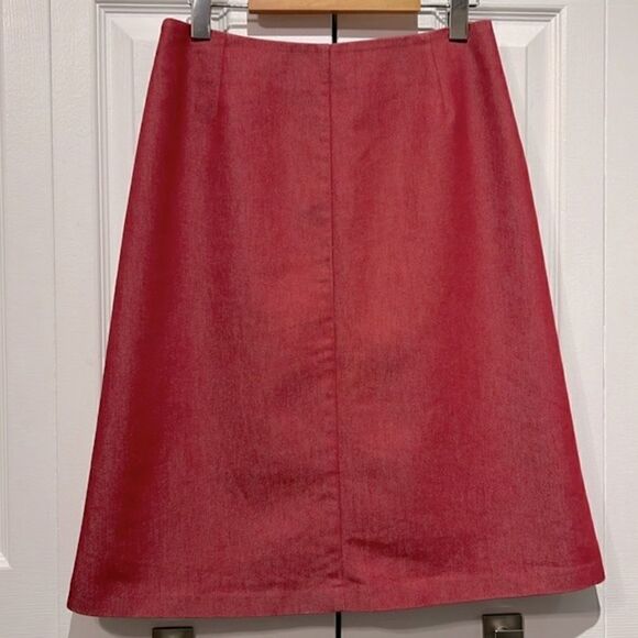 Jacob Red Denim Knee‎ Length Skirt Size 5/6 - Picture 1 of 11